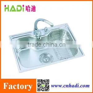 Deep Big Bowl Stainless Steel Kitchen Sink With Basket HD6945 thumbnail-1