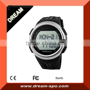 Finger Touch Heart Rate Monitor Watch With Pedometer 2 in 1 thumbnail-1
