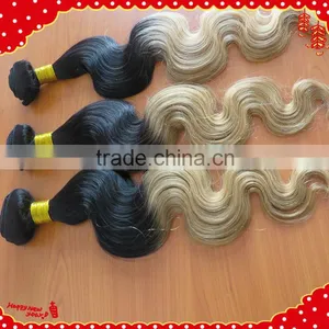 2014 New Arrival Cheap Ombre Hair Extension,ombre Brazilian Hair Two Tone Ombre Remy Hair Weaving,ombre Hair Weaves thumbnail-1