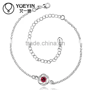 Handmade Red Zircon Brass Foot Chain Jewelry thumbnail-1