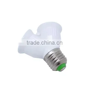 Fireproof E27 to 2 E27 Lamp Holder Converter Socket Led Light Bulb Base Type E27 to 2E27 Splitter Adapter For Led Lamp thumbnail-2