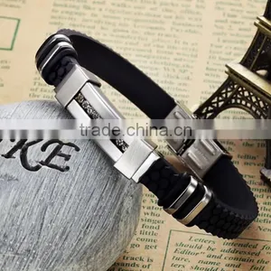 Most Popular Bracelet Silicone Metal New Trendy thumbnail-3