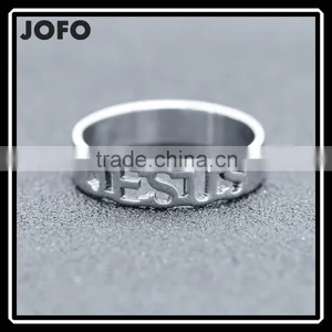 2016 Stainless Steel Custom Cut-out Some Alphabets Link Band Ring thumbnail-1