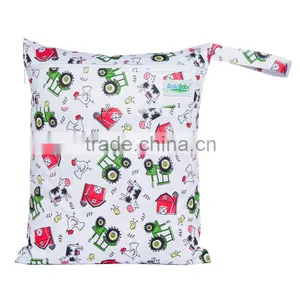 Cheap Wholesale One Zipper Diaper Bags Waterproof Small Pockets Wet Bags thumbnail-4