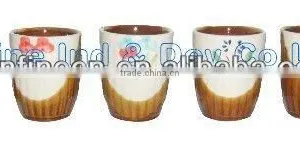 10oz Ceramic Coffee Mug, 10oz Stoneware Handpinted Mug 10oz Stoneware Mug, thumbnail-2