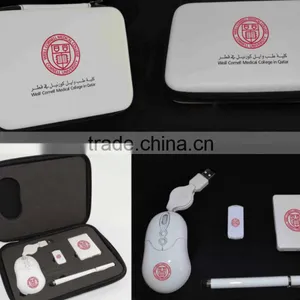High-end Promotional Gift for Computer Accessories With Wired Mouse Flash Driver USB Hub Driver Pen thumbnail-1