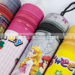 Full Color Printed Promotional Plastic Soft PVC Pencil Shape Pencil Bag Case (with Zipper and Handle) thumbnail-2