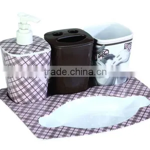 Melamine Colorful Wash Gargle Supplies Plastic Bathroom Set thumbnail-1