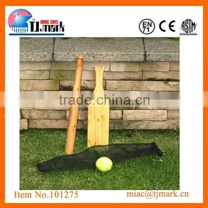 Funny Garden Game Natural Color Soft Ball Tennis Ball Cricket Bat thumbnail-1