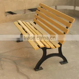 Classic Wooden Garden Bench With Metal Legs thumbnail-4