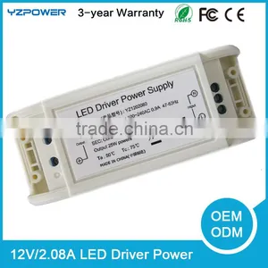 12V 2.08A LED Transformer Driver Light Power Supply Air Cooling Switching AC Adapter thumbnail-1