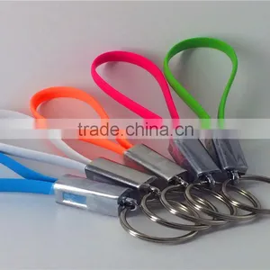 Zinc Key Ring USB 2.0 Male to Micro USB Male Data Charging Cable thumbnail-3