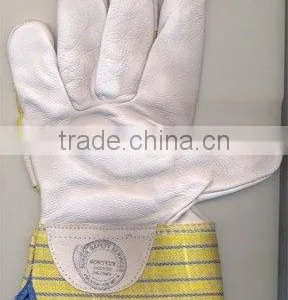 PURE CHROME CANVAS LEATHER HAND GLOVES / HEAVY DUTY GLOVES thumbnail-1