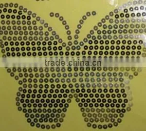 Hot Fix Sequin Fabric Applique Transfer of the Garment thumbnail-1