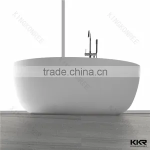 Kingkonree Modern Design Round Big Soaking Freestanding BathTub thumbnail-3