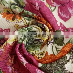 Flower Printed Wool Long Scarf thumbnail-4
