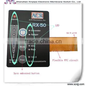 Custom Flexible FPC Circuit LED Membrane Keypad Switch Shenzhen Factory thumbnail-1