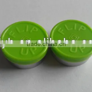 20mm Green Plastic and Aluminum Flip off Cap thumbnail-1