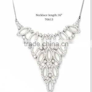 925 Sliver Plated Rhodium Neclaces thumbnail-1