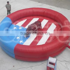 2016 Hot Sale Inflatable Mechanical Rodeo Bull Game With Inflatable Mattress China Supplier thumbnail-2