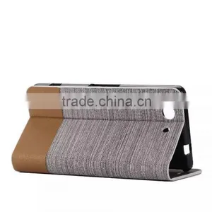 Fabric Wallet Leather Case for Sony Xperia Z3 Mini thumbnail-6