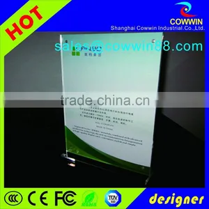 Acrylic Poster/menu /sign/leaflet/lable Holder Acrylic a4 Paper Holder for Restaurant thumbnail-3
