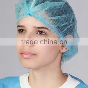 100 Pcs Disposable Head Cover Mob Cap Hat Hair Net Non Woven Anti Dust White thumbnail-4