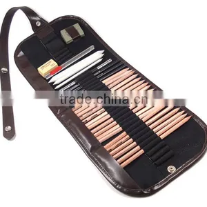 Sketch Pencils Eraser Charcoal Pencil Extender Paper Pen Drawing Set With Bag Art Supply Tool thumbnail-1