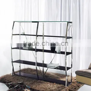PT-L007 Floorstanding Stainless Steel Wine Bottle Rack With Glass Plane thumbnail-1