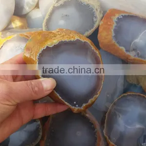 Natural Water Bile Agate Geode Agate With Water Trapped Inside Native Water Inside Agate Stone thumbnail-1
