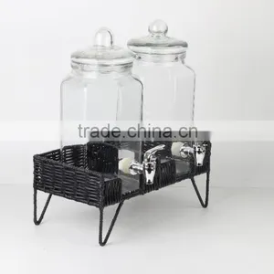 Wholesale Glass Beverage Dispenser Clear Glass Dispenser With Stand thumbnail-3