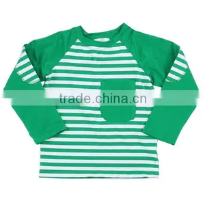 Wholesale 2016 Christmas Green White Pocket Long Sleeve Shirts Carters Baby Clothes thumbnail-1