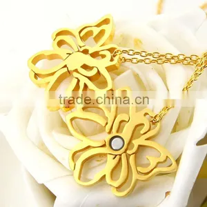 New Product Pendant With Gold Magnet Flower for Mother Necklace thumbnail-4
