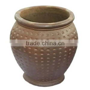 Large Dark Clay Pot Clay Tree Pot thumbnail-2