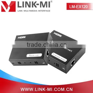 2015 LINK-MI/OEM LM-EX120 via RJ45 Cable 120m Point to Many Hdmi Extender Over ip Support Ethernet & IR thumbnail-1
