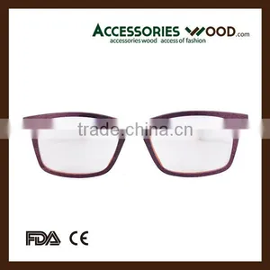 Vintage Style Wood Eyewear Wholesale Clear Glasses Wooden RX Glasses for Student thumbnail-3