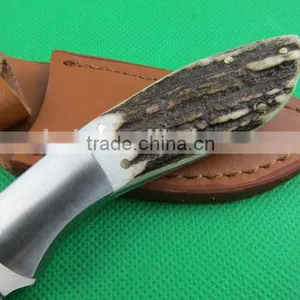 OEM Small Straight Knife, Antler Handle Hunting Knife UD401777 thumbnail-5
