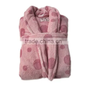 100% Polyester Coral Fleece Bath Gown(microfiber Bath Gown) thumbnail-5