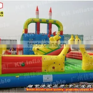Used Commercial Inflatable Bouncer / Inflatable Trampoline Amusement Park Rentals thumbnail-1