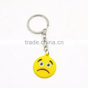 Yiwu Manre Soft Pvc/ Rubber Wholesale Promotional Funny Face Design 2d Keychain thumbnail-1