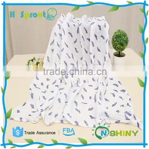 Custom Print 100% Cotton Baby Muslin Swaddle for Newborn Baby thumbnail-1