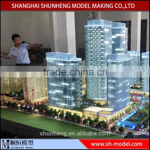 Miniature Building Scale Model With Lighting System for Exhibition/customize Miniature Model Making thumbnail-1