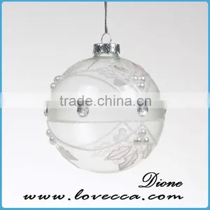 Shine-beautiful Xmas Ball Transparent Clear Hand-painted Shiny Decoration Christmas Glass Balls thumbnail-6