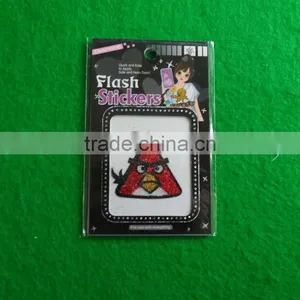 Custom Glitter Powder Bird Sticker for Mobile Phone thumbnail-1