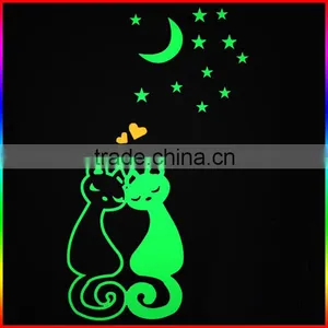 Glow in the Dark Two Cats Luminous Sticker thumbnail-1