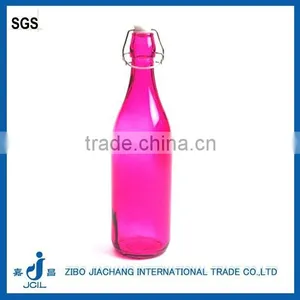 Swing Top Ceramic Lids 500ml 1 Liter Colored Glass Bottle for Milk thumbnail-5