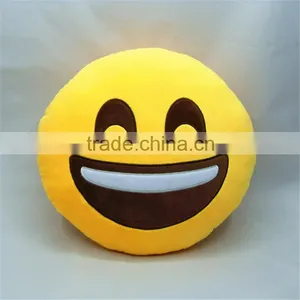 Fashion Lovely Emoji Smiley Emoticon Soft Stuffed Plush Round Cushion thumbnail-1