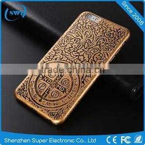 Hot Selling 3D Bronzy Copper Phone Case TPU Rubber Soft Case Back Cover Shell Compatible For IPhone 5 6 6S Series thumbnail-2