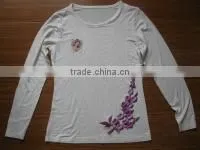 Long Sleeve Shirt Crew Neck Timeless Piece Blend Black and White T-SM83 thumbnail-2