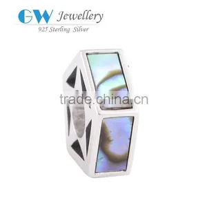 Beautiful Gradient Color Star Shap 4.5 mm Hole 925 Sterling Silver European Charm Beads thumbnail-1